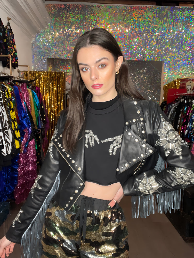 Any Old Iron Silver Star Fringe Moto