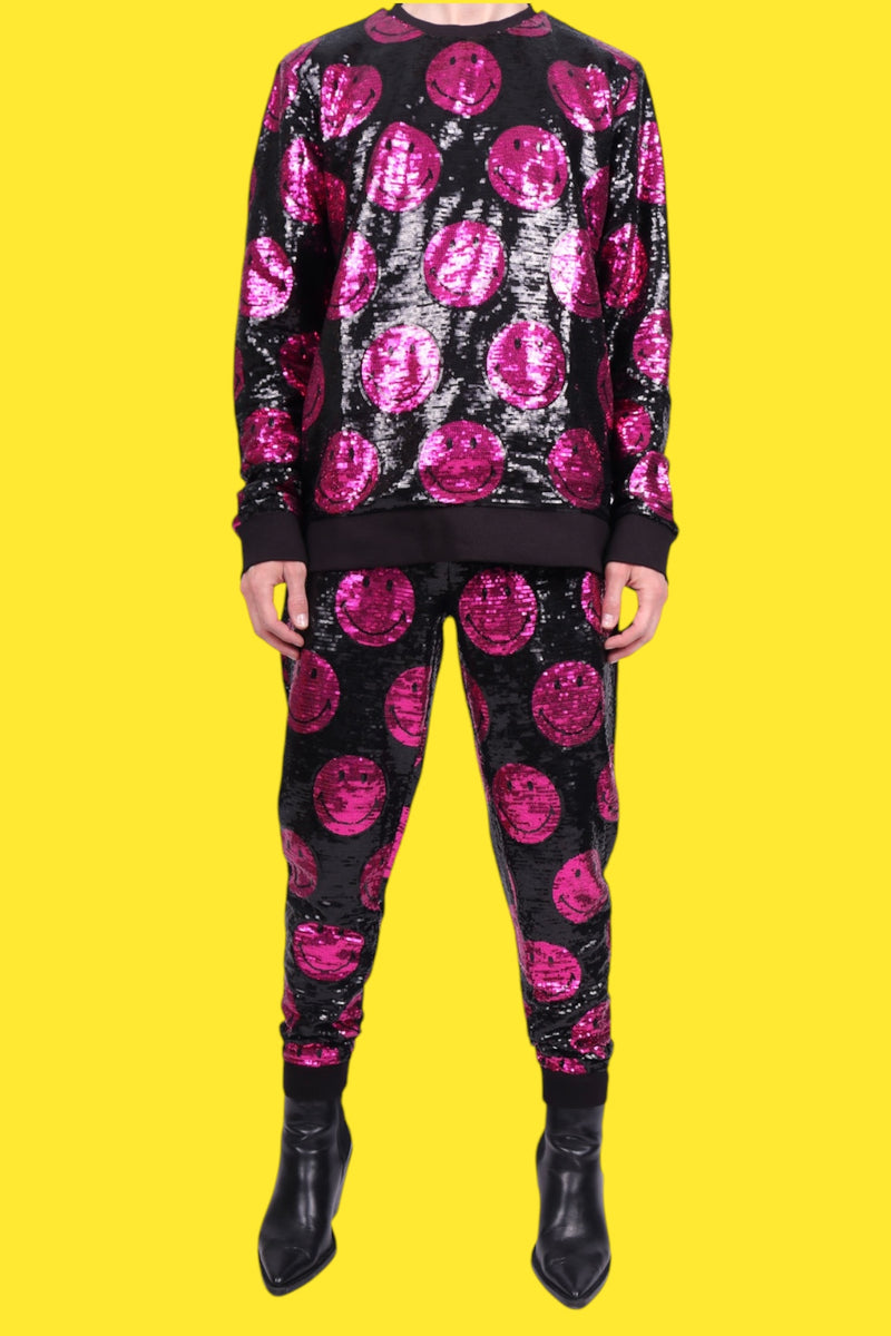 Any Old Iron x Smiley Men's Pink Sweatshirt