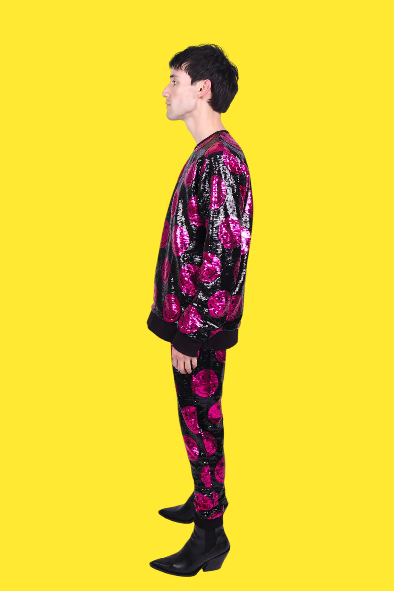 Any Old Iron x Smiley Men's Pink Sweatshirt