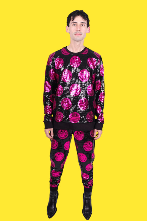 Any Old Iron x Smiley Men's Pink Joggers
