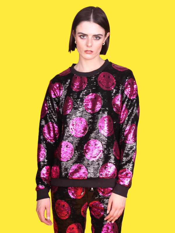 Any Old Iron x Smiley Pink Sweatshirt