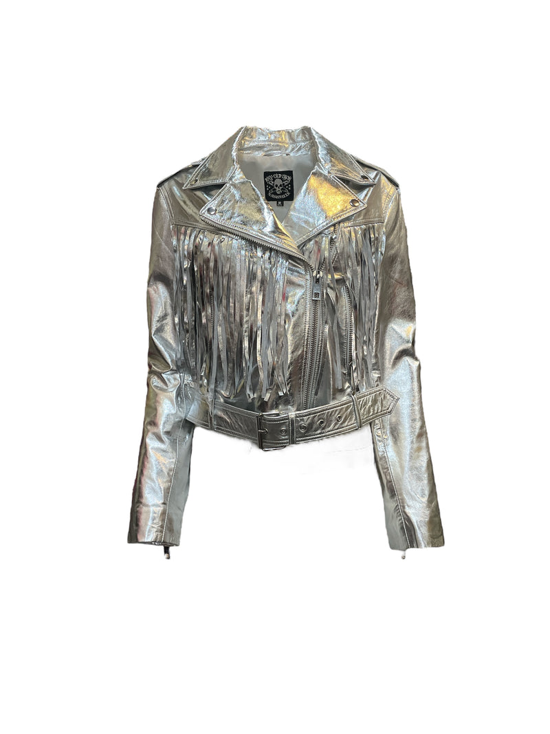 Any Old Iron Super Silver Fringe Moto Jacket