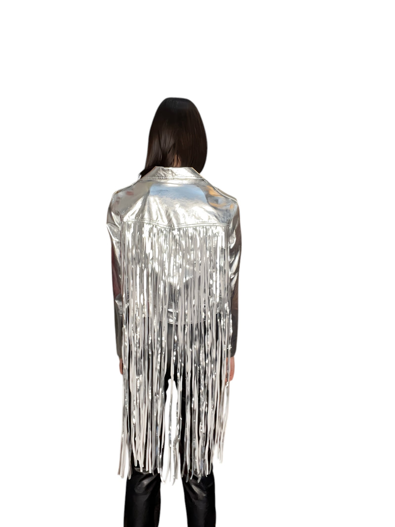 Any Old Iron Super Silver Fringe Moto Jacket