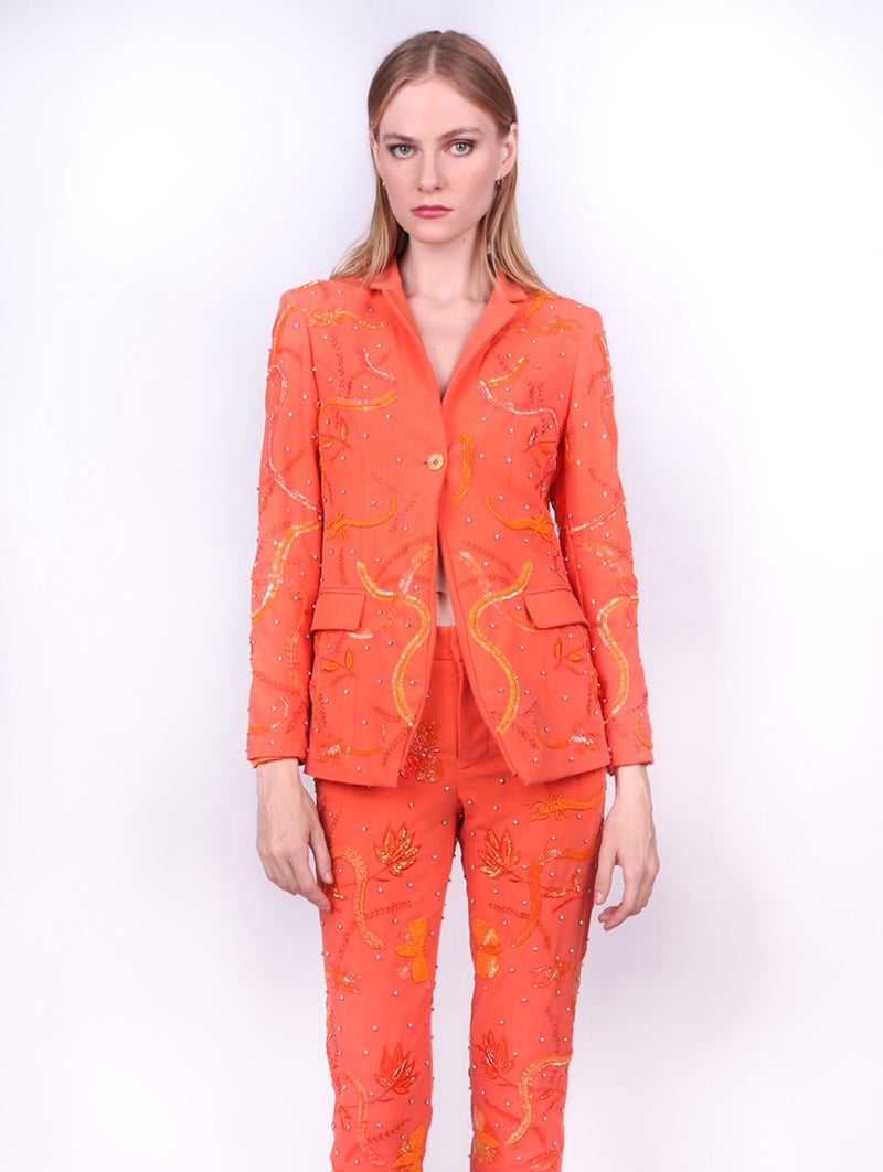 orange dress suit women Power Suit - Burnt Orange Dress with Blazer