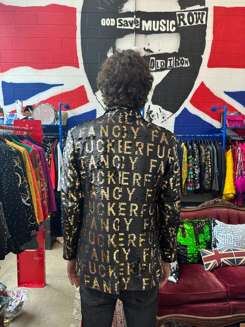 Any Old Iron Men's Sequin Fancy Fucker Blazer