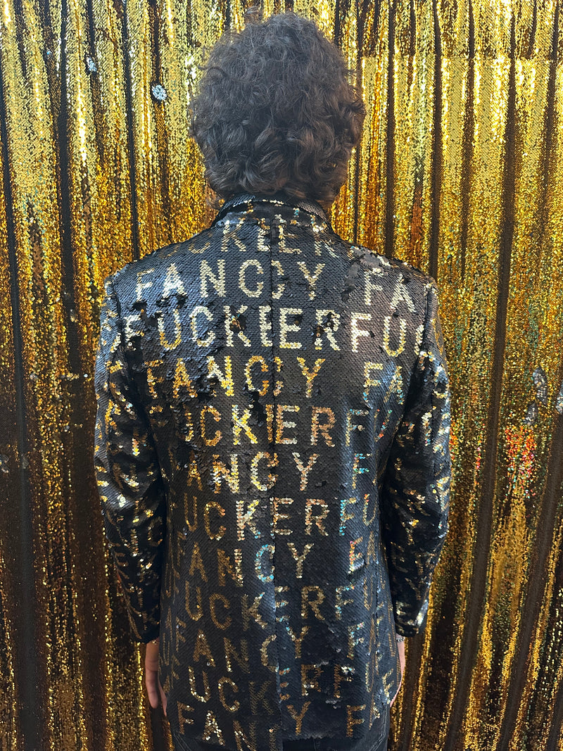 Any Old Iron Men's Sequin Fancy Fucker Blazer