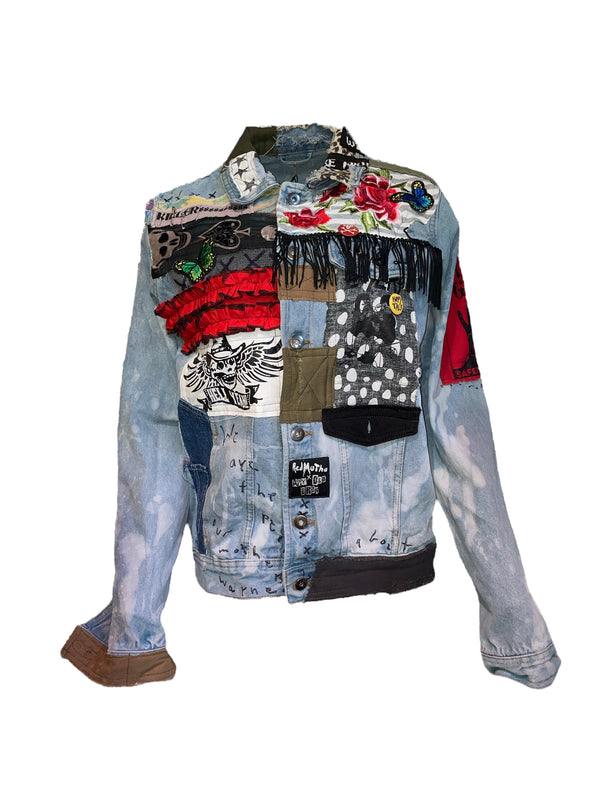 Any Old Iron X Red Mutha Cat's Meow Jean Jacket