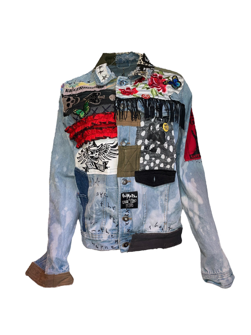 Any Old Iron X Red Mutha Cat's Meow Jean Jacket