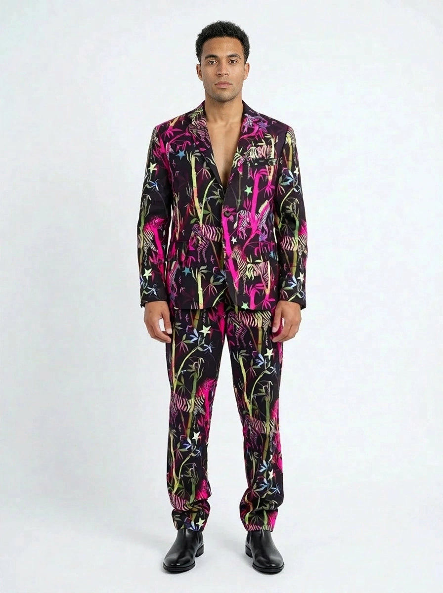Any Old Iron Men's Zebra Mohawk Suit