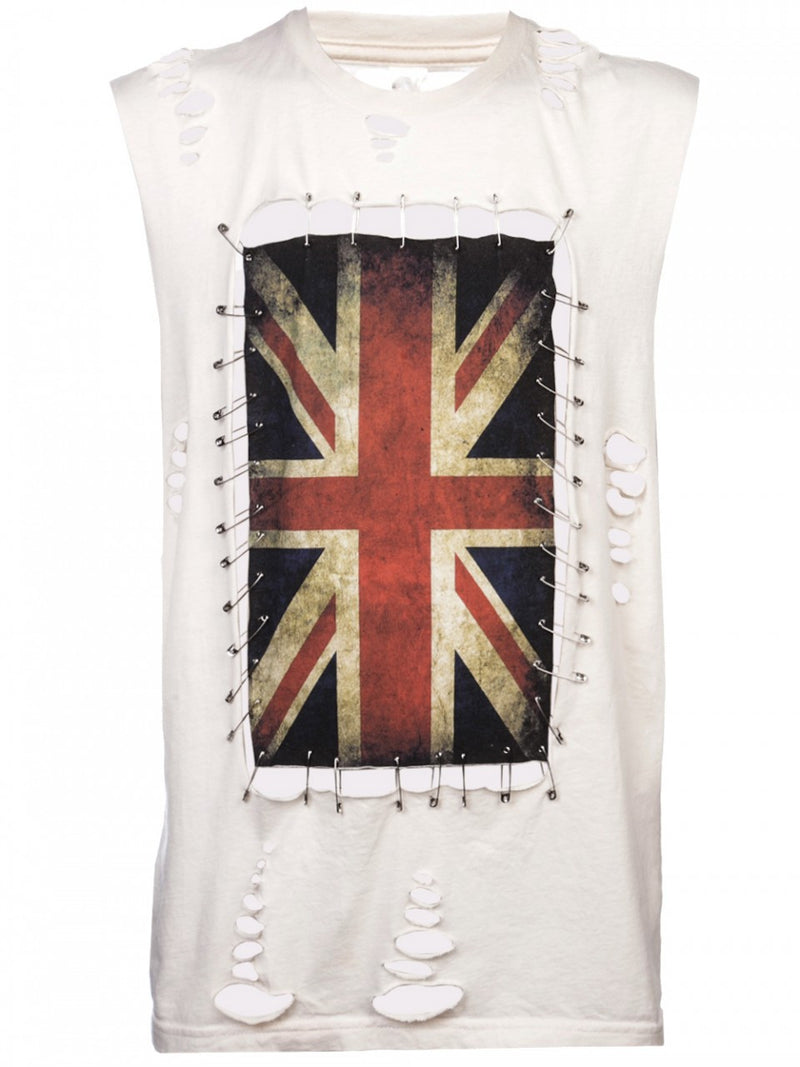 Any Old Iron Union Jack Pin T-Shirt , Mens Tops - ANY OLD IRON,  - 1