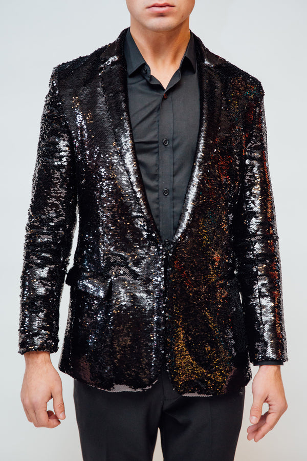 Any Old Iron Black Sequin Jacket