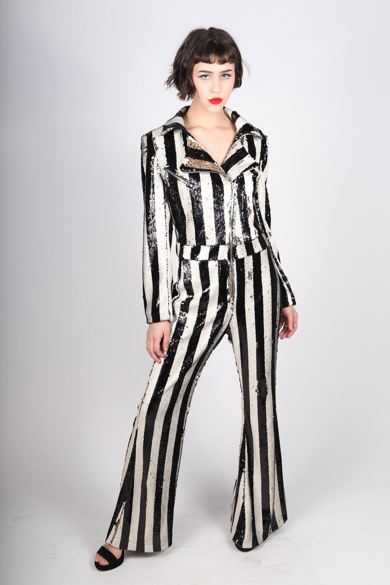 Any Old Iron Stripped Jumpsuit