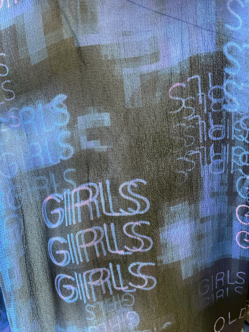 Any Old Iron Blue Girls Girls Girls Shirt Dress