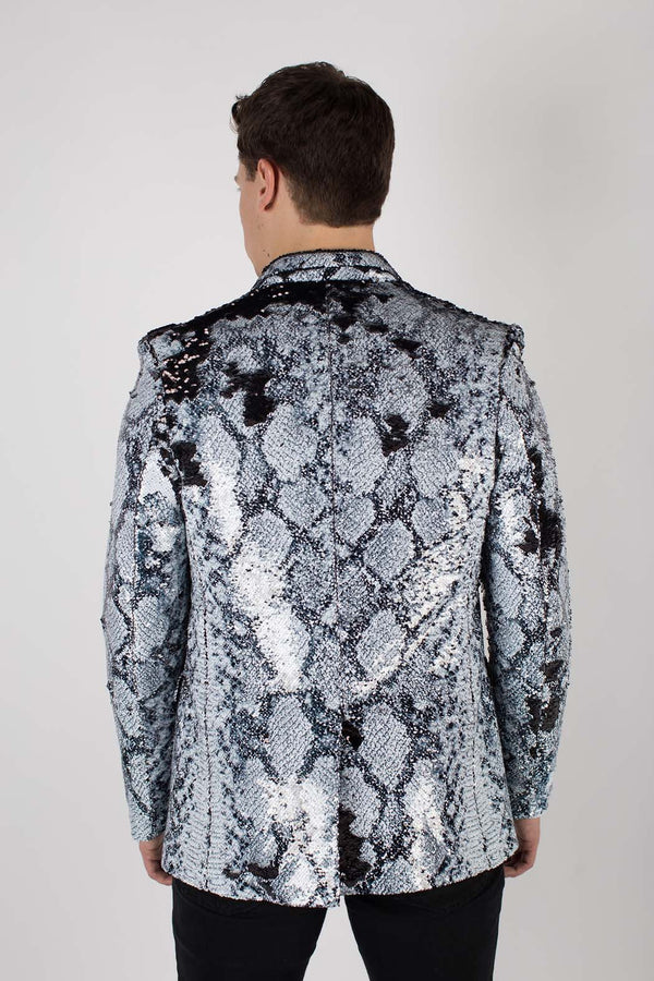 Any Old Iron Whitesnake Mens Sequin Jacket