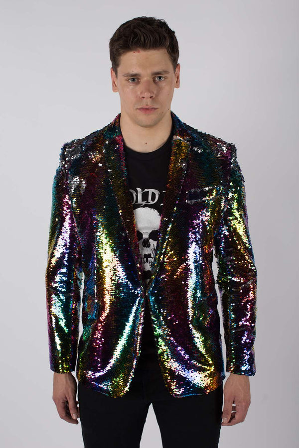 Any Old Iron Rainbow Sequin Jacket