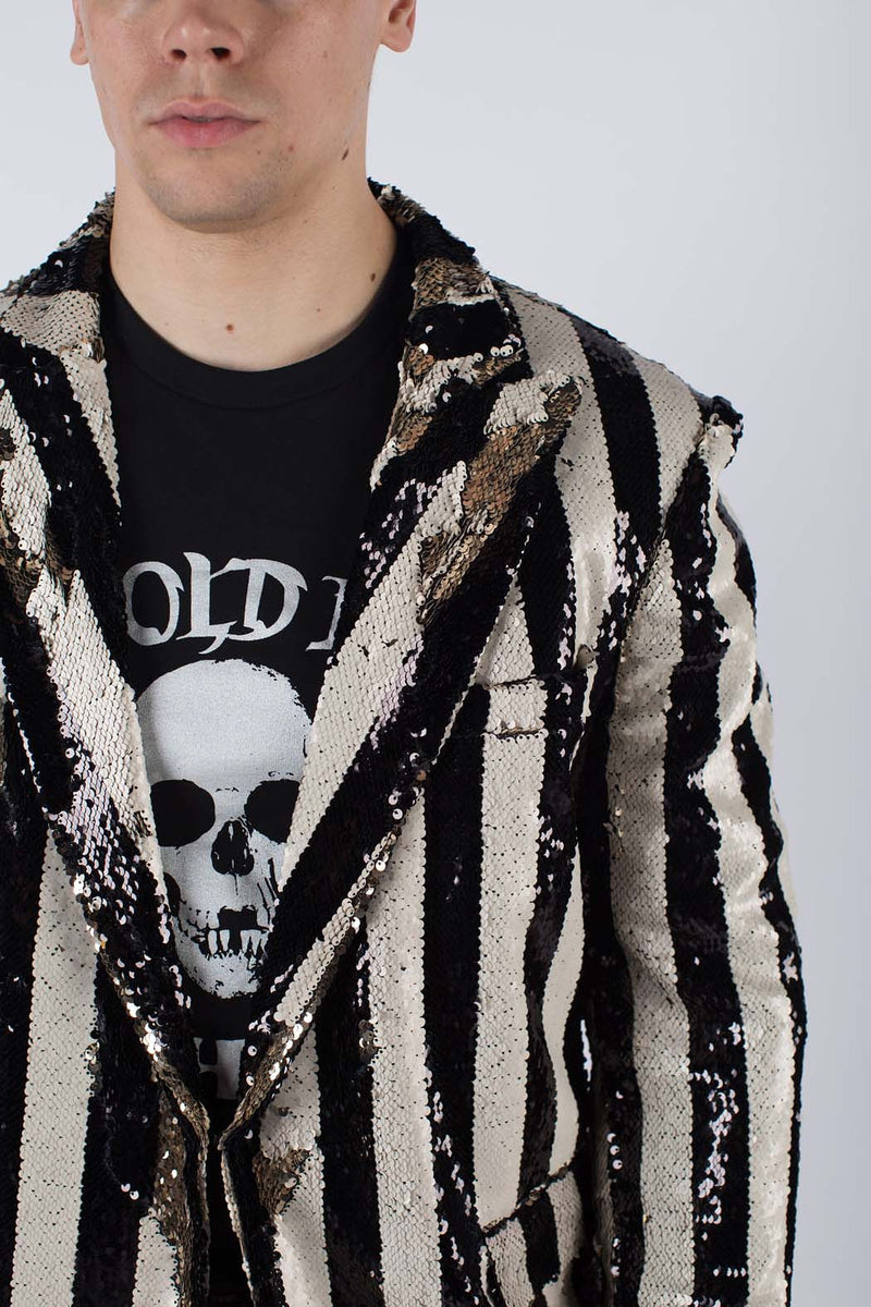 Any Old Iron Men's Stripped Sequin Suit