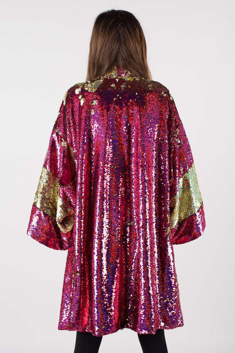 Any Old Iron Hologram Sequin Kimono