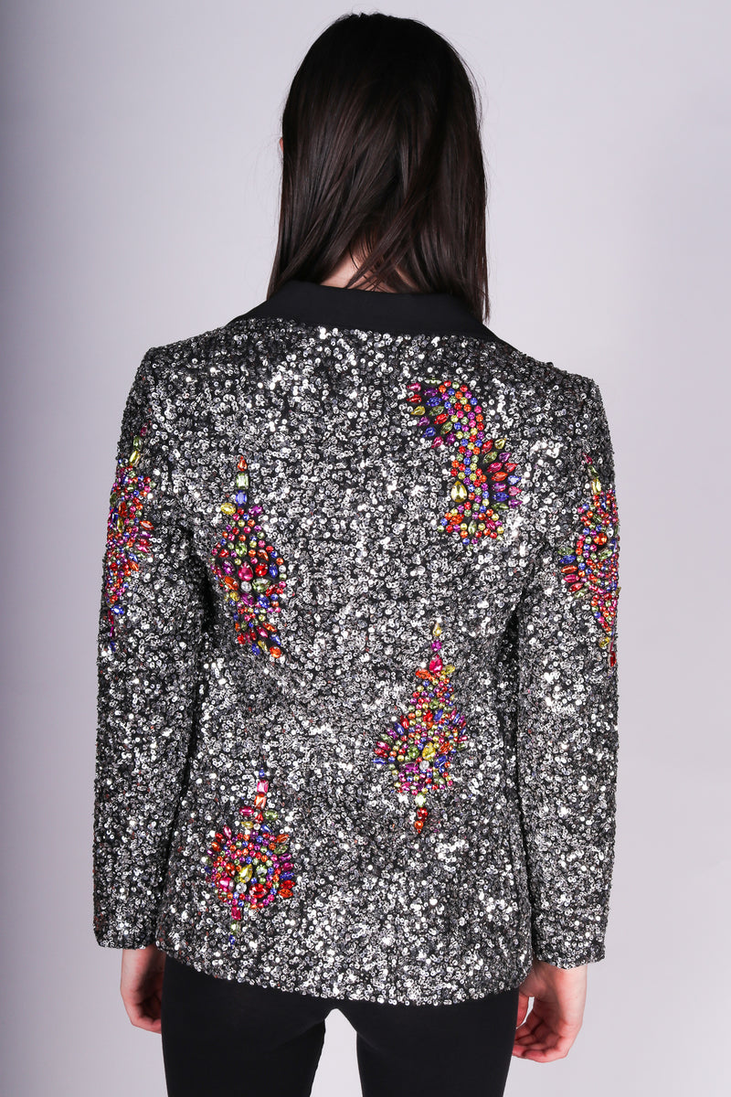 Any Old Iron Bejeweled Blazer