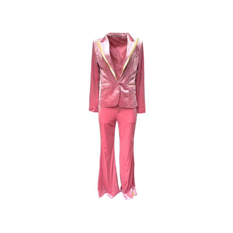 Any Old Iron Pink Velvet Stardust Suit