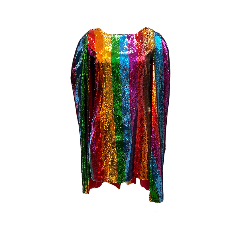 Any Old Iron Rainbow Cape Dress