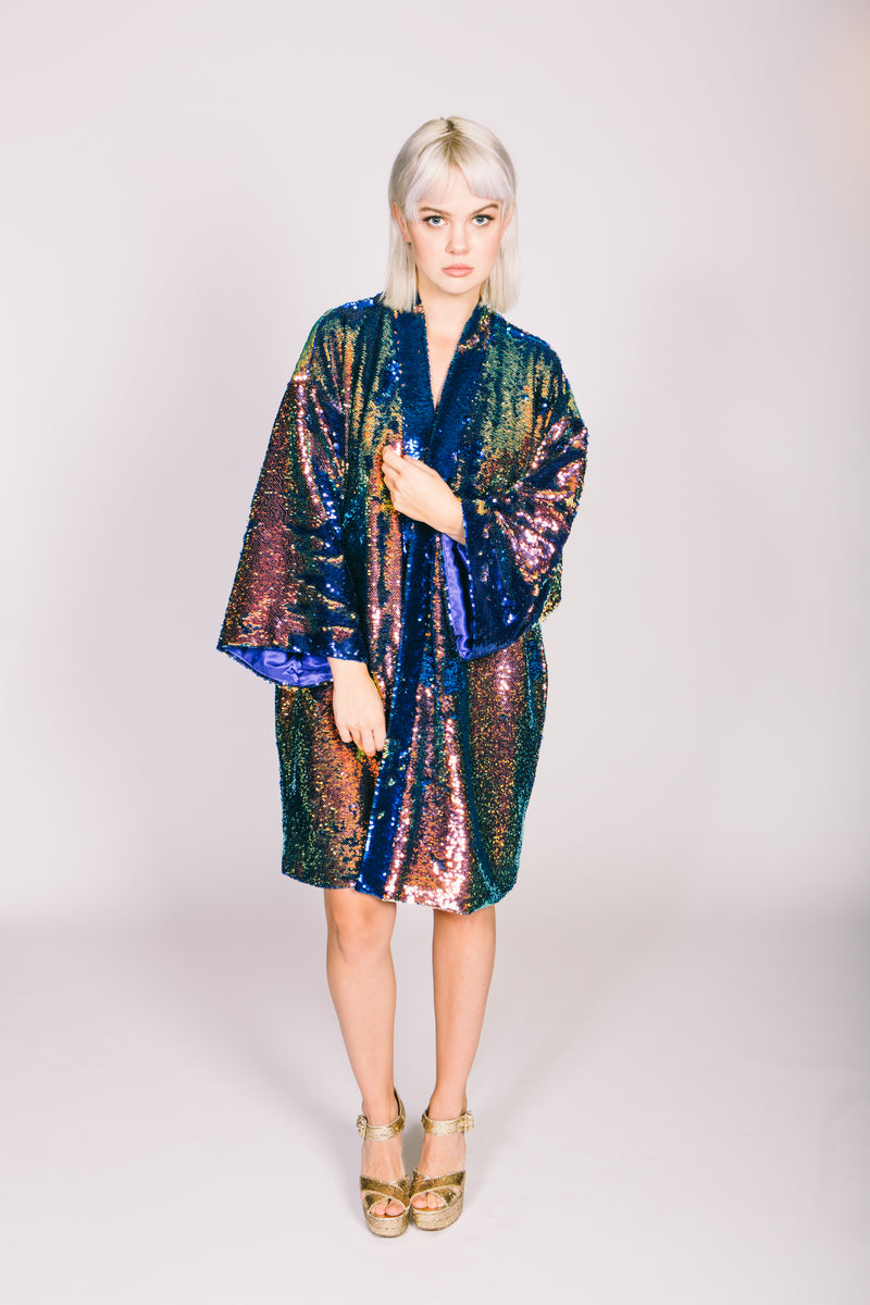 Any Old Iron Oil Slick Kimono