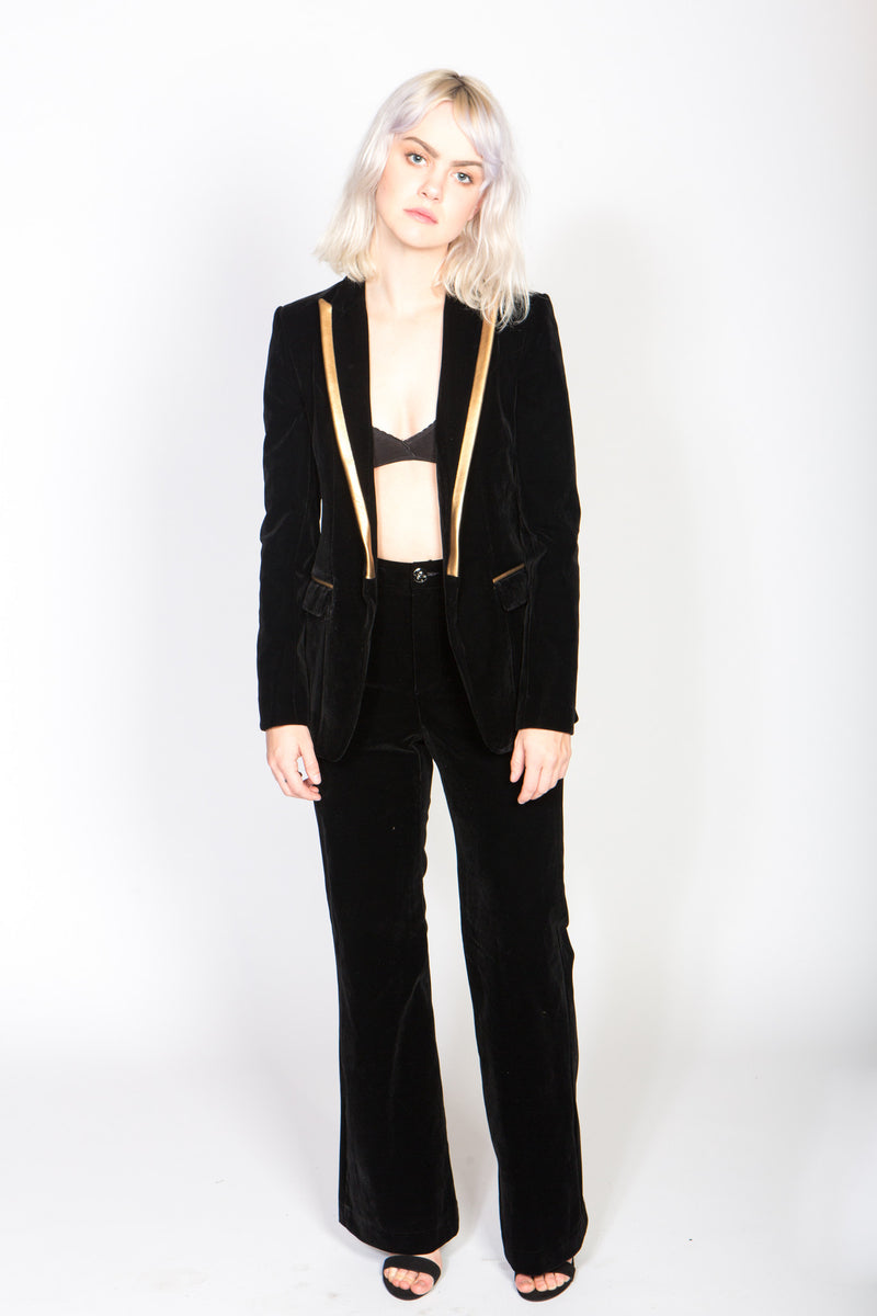 Any Old Iron Black Velvet Suit