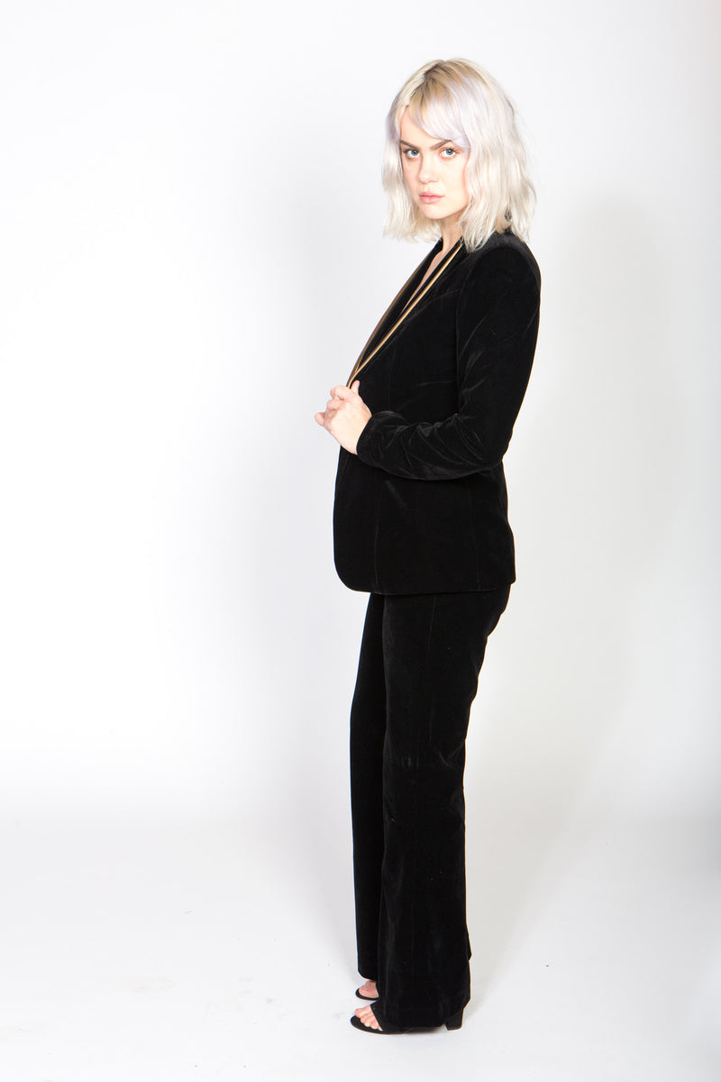 Any Old Iron Black Velvet Suit