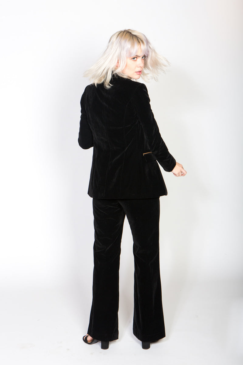 Any Old Iron Black Velvet Suit