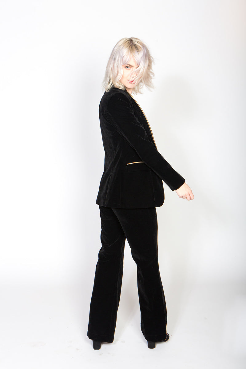 Any Old Iron Black Velvet Suit