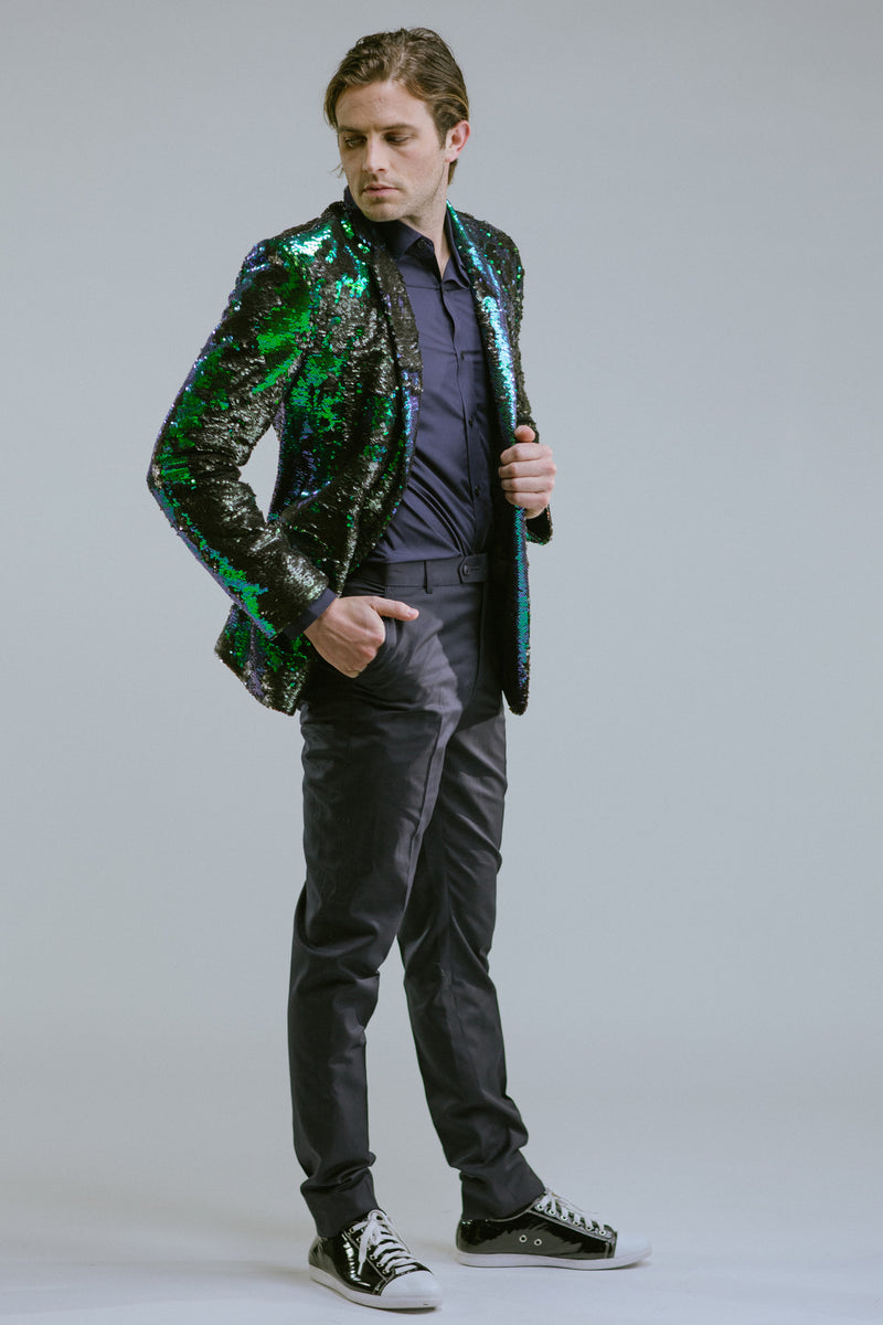 Any Old Iron Peacock Sequin Blazer , Mens Jackets - ANY OLD IRON,  - 7