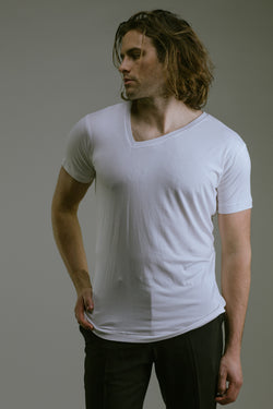 Any Old Iron Off Kilter White T-Shirt , Mens Tops - ANY OLD IRON,  - 1