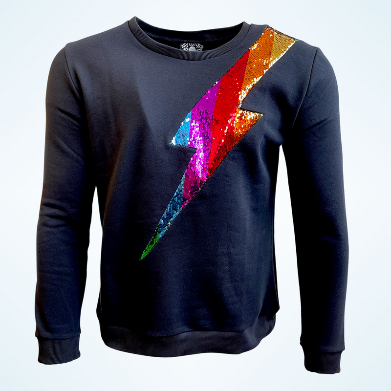 Any Old Iron Mens Rainbow Lightning Sweatshirt