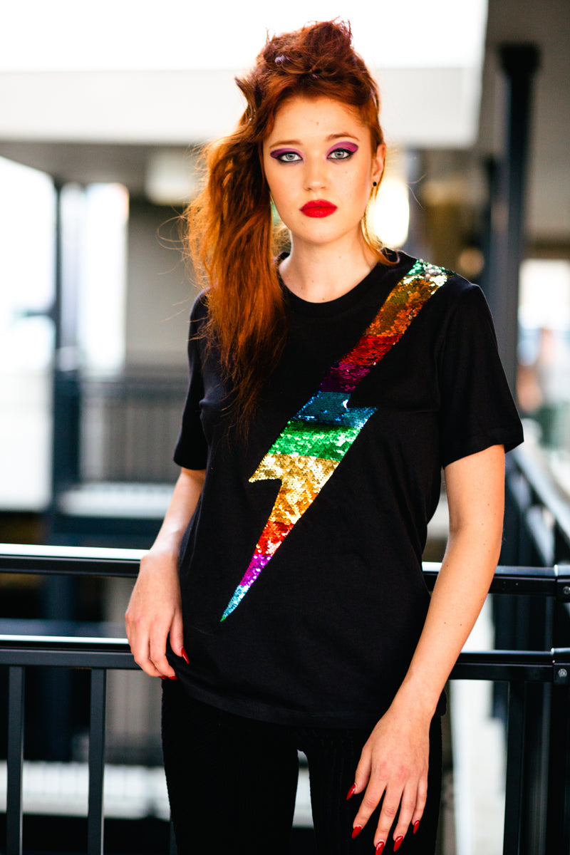 Any Old Iron Rainbow Lightning T Shirt
