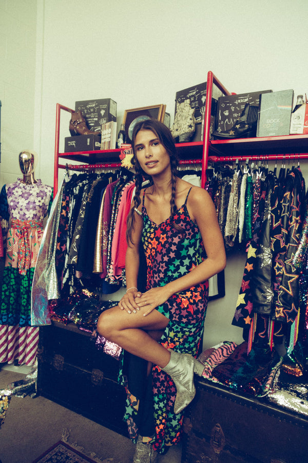 Any Old Iron Sequin Rainbow Star Dress