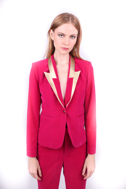 Any Old Iron Pink Zane Velvet Suit