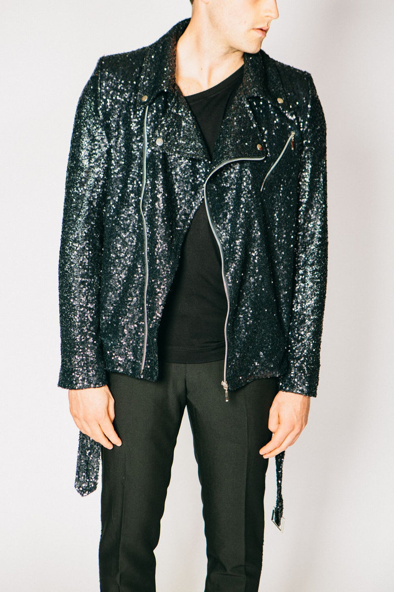 motorcycle leopard-print lining biker jacket